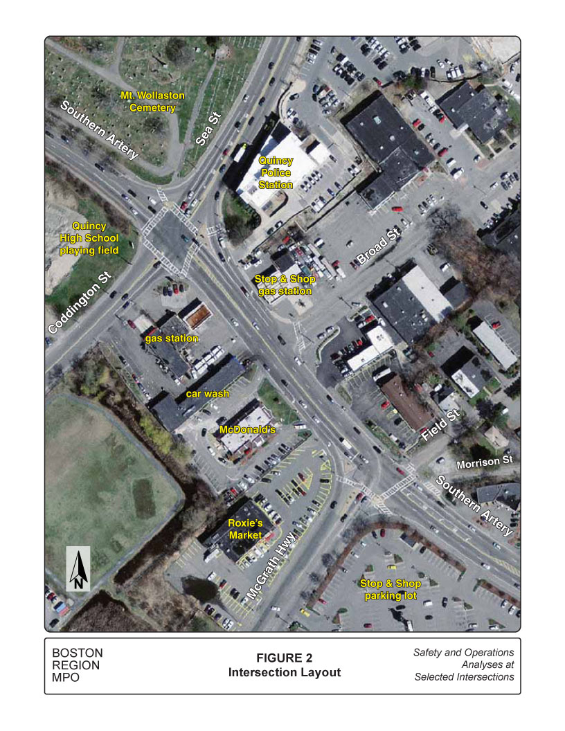 Figure 2 shows the layout of the two intersections. 