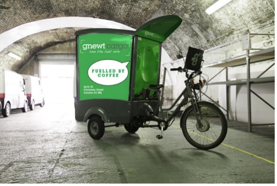 Two cargo e-bikes from different operators (PedalMe and Gnewt) displayed side
by side.
