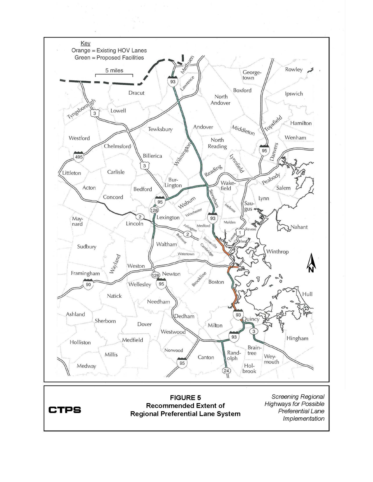 Recommended Extent of Regional Preferential Lane System