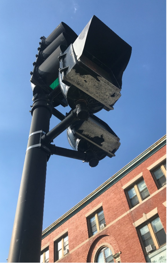 Figure 8
Pedestrian Signals on Western Corner of the Intersection of Liberty and Washington Streets