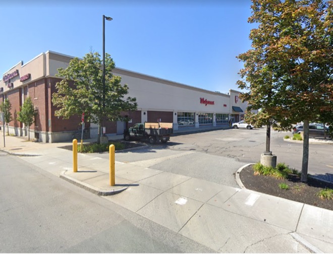 Figure 6
Driveways to the Walgreens parking lot maintain a constant sidewalk height, communicating the area is a pedestrian zone. 